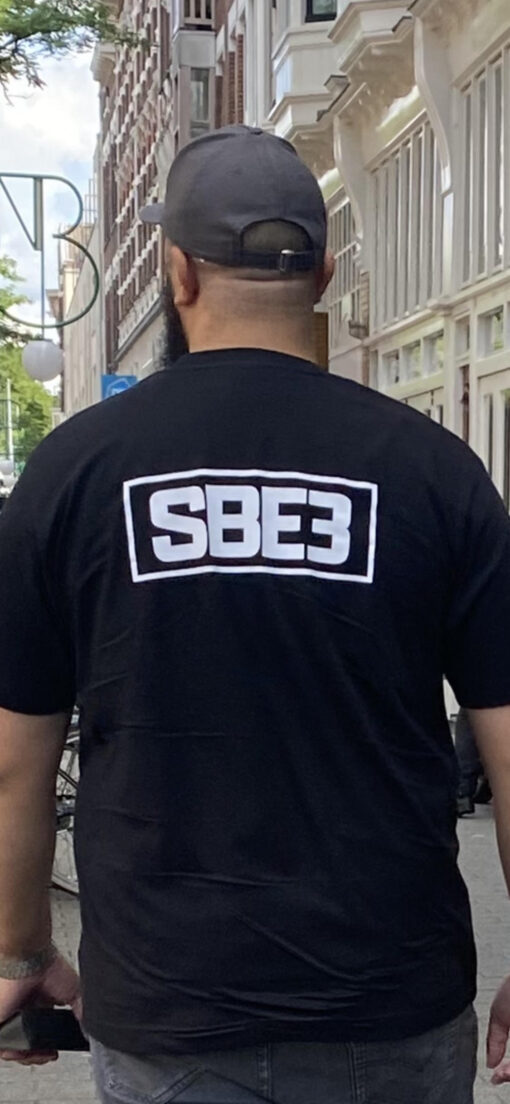 SBE3 Tshirt Black back sbe3.nl