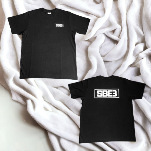 SBE3 T-shirt Black both side sbe3.nl