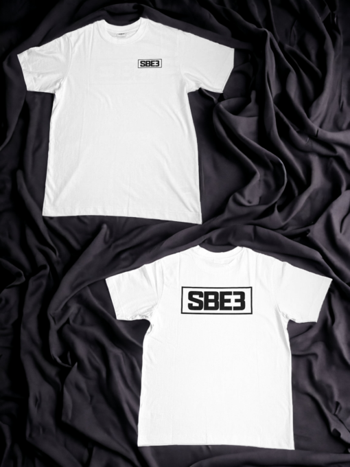 SBE3 T-shirt White both side sbe3.nl