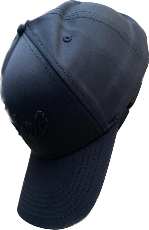 SBE3 Cap Black on Black 3D embroidery signature front side 1444 sbe3.nl