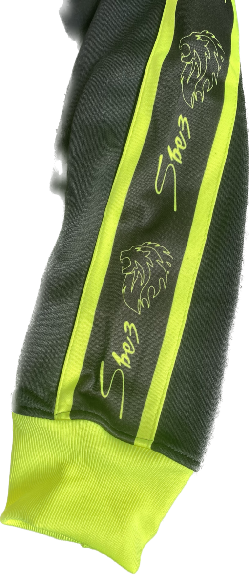 SBE3 Stylish and Durable Black-Neon Youth Lion Tracksuit sbe3.nl