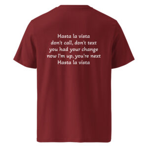 SBE3 Tee Organic Cotton Burgundy - Hasta la vista